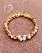 Handmade Pearl Wire-Wrapped Bracelet - Image 6