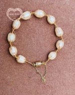 Handmade Pearl Wire-Wrapped Bracelet - Image 4
